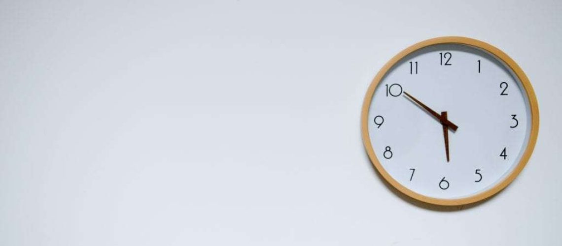 Clock showing the passing of time